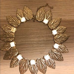 Gold leaf necklace